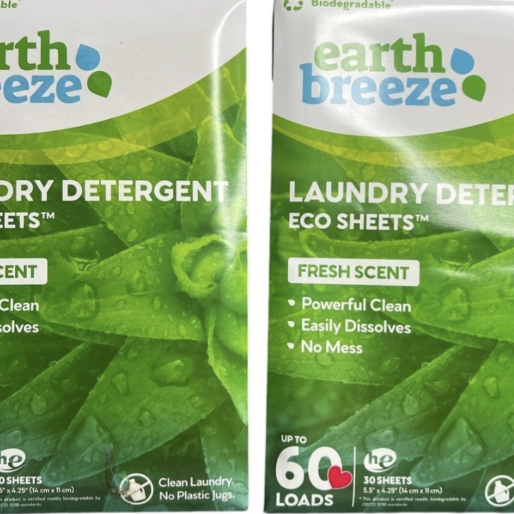 NIB FRESH SCENT EARTH BREEZE LAUNDRY Eco Sheets Ultra Concentrated 3in1 …